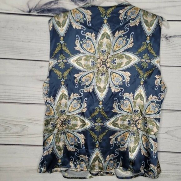 Talbots paisley print silk plus size blouse size 20 - Picture 2 of 6